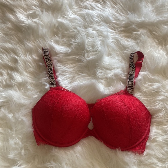 Lot 3 Red Victoria’s Secret Padded Bras 32DD - Picture 2 of 10